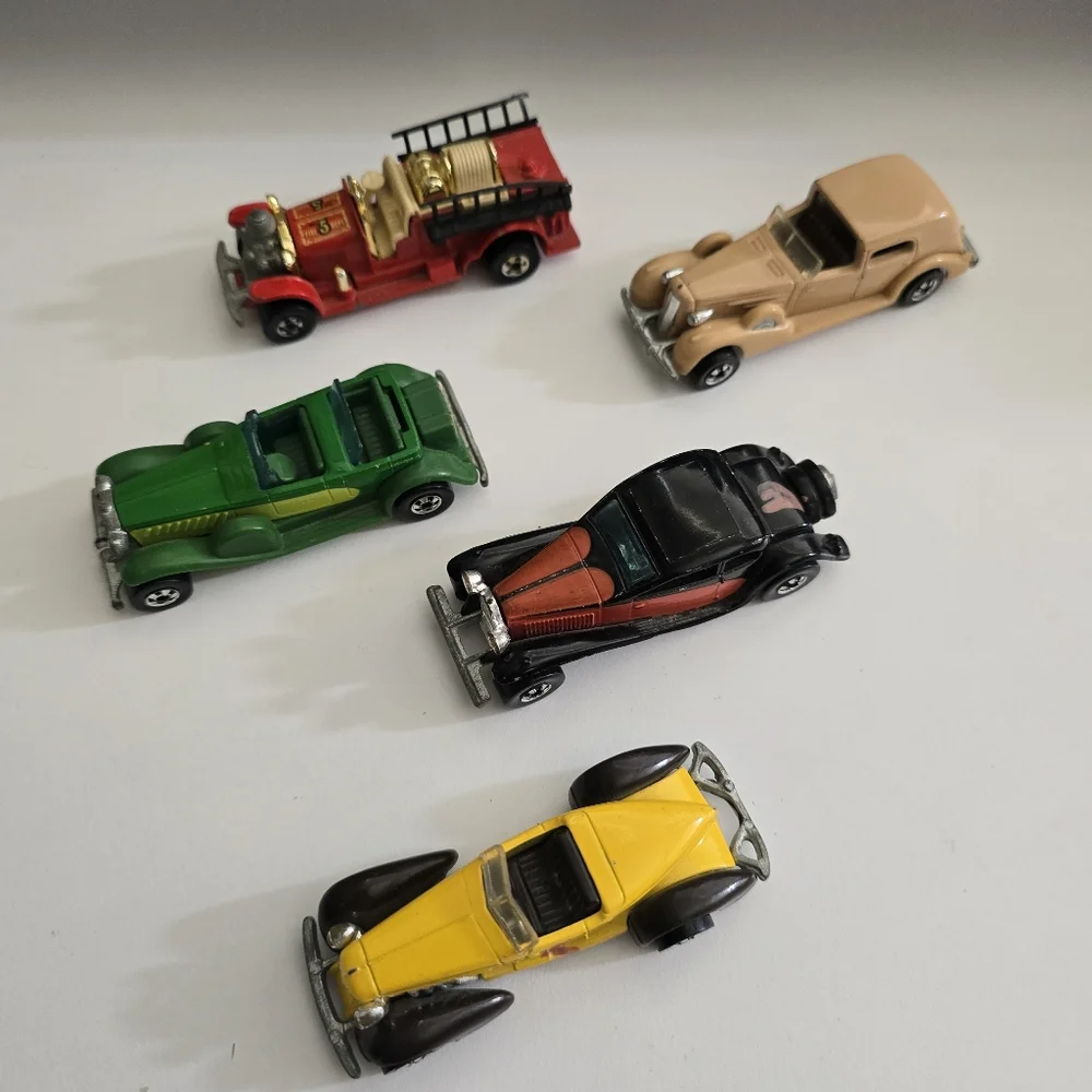 Vintage Hot Wheels Classic Cars Lot of 5 1930s Style Diecast Mattel Hong Kong